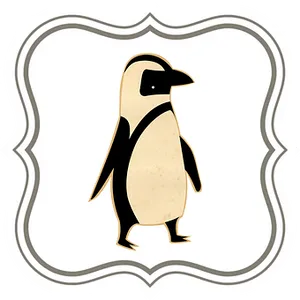 Stylized Penguin Graphic PNG Image