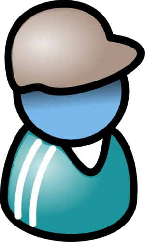 Stylized Person Iconwith Hat PNG Image