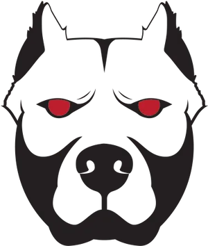 Stylized Pitbull Graphic PNG Image