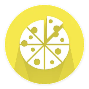 Stylized Pizza Icon PNG Image