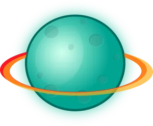 Stylized Planet Illustration PNG Image