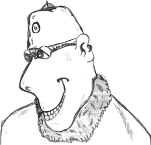 Stylized Profile Outlineof Man PNG Image