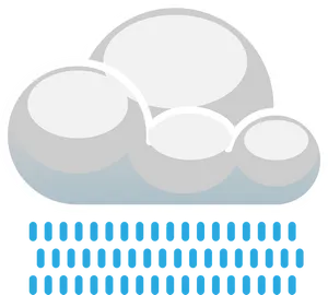 Stylized Rain Cloud Graphic PNG Image