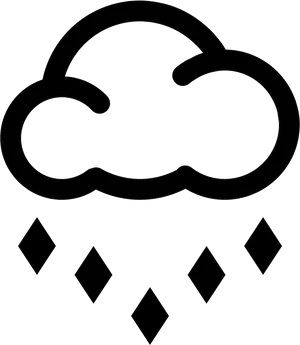 Stylized Rain Cloud Icon PNG Image