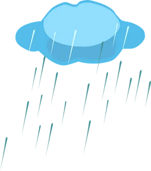 Stylized Rain Cloud Illustration PNG Image