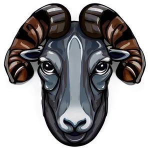 Stylized Ram Head Design Png 32 PNG Image