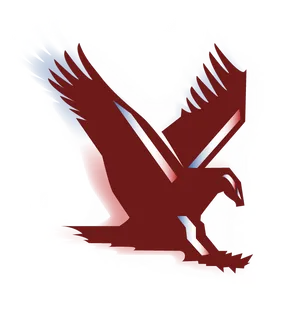 Stylized Red Eagle Logo PNG Image