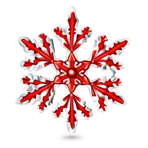 Stylized Red Snowflake Png Csg PNG Image