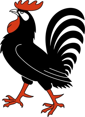 Stylized Rooster Illustration PNG Image