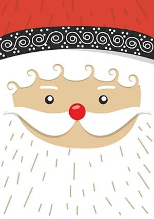 Stylized Santa Claus Graphic PNG Image