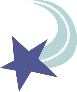 Stylized Shooting Star Graphic PNG Image