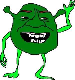 Stylized Shrek Cartoon Drawing PNG Image