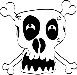 Stylized Skull Graphic PNG Image