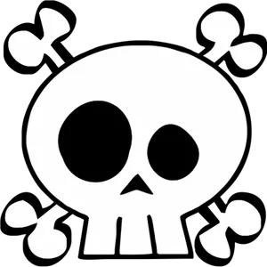 Stylized Skulland Crossbones Graphic PNG Image