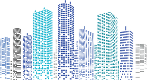 Stylized Skyline Illustration PNG Image