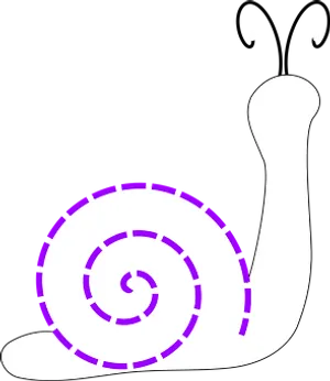 Stylized Snail Graphic PNG Image