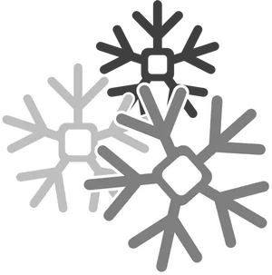 Stylized Snowflakes Graphic PNG Image