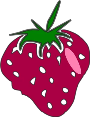 Stylized Strawberry Graphic PNG Image