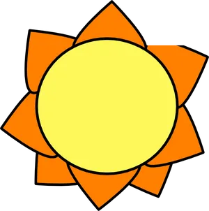 Stylized Sun Graphic PNG Image