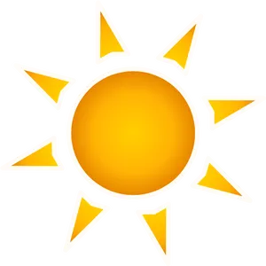 Stylized Sun Graphic Transparent Background PNG Image