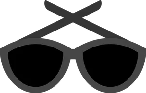 Stylized Sunglasses Icon PNG Image