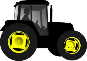 Stylized Tractor Graphic PNG Image