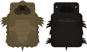 Stylized Turtle Duo PNG Image