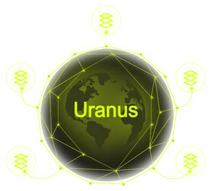 Stylized Uranus Graphic Design PNG Image