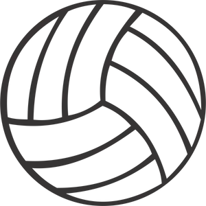 Stylized Volleyball Clipart PNG Image