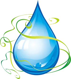 Stylized Water Drop Graphic PNG Image