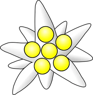 Stylized White Flower Graphic PNG Image