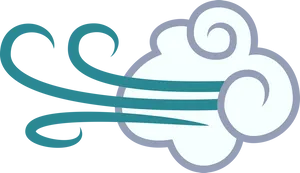 Stylized Wind Icon PNG Image