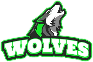 Stylized Wolf Logowith Text PNG Image