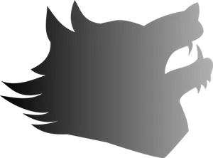 Stylized Wolf Silhouette PNG Image