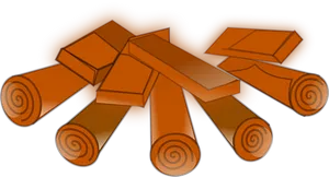 Stylized Wooden Logs Illustration PNG Image