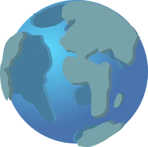 Stylized World Globe Illustration PNG Image