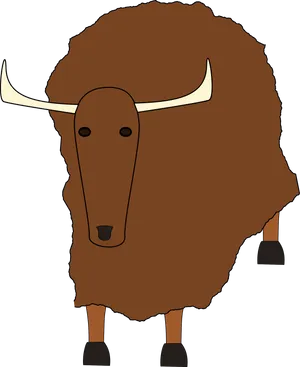 Stylized Yak Illustration.png PNG Image