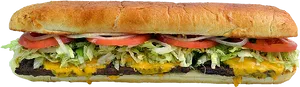 Submarine Cheeseburger Sandwich PNG Image