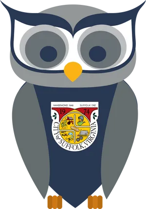 Suffolk Virginia Owl Mascot PNG Image