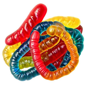 Sugar Coated Gummy Worms Png Hdb PNG Image