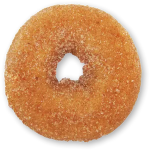 Sugar Coated Plain Donut Black Background PNG Image