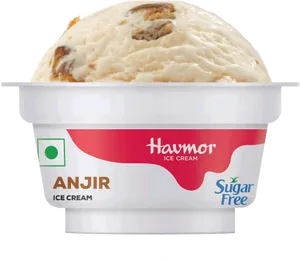 Sugar Free Anjir Ice Cream Cup Havmor PNG Image