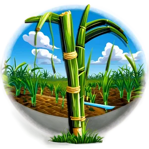 Sugarcane Farming Landscape Png Wij PNG Image