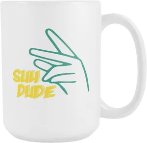 Suh Dude Hand Gesture Mug PNG Image