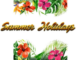 Summer Holidays Tropical Flowers PNG Image