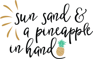 Summer Typography Quote Pineapple PNG