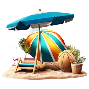 Summer Vibes Beach Scene Png Mhc PNG Image