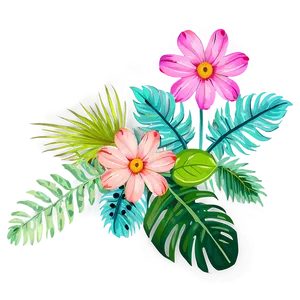 Summer Vibes Floral Design Png 12 PNG Image