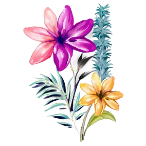 Summer Vibes Floral Design Png 39 PNG Image