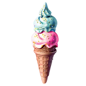 Summer Vibes Ice Cream Cone Png 06252024 PNG Image